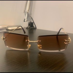 Jaded london y2k square frame brown sunglasses